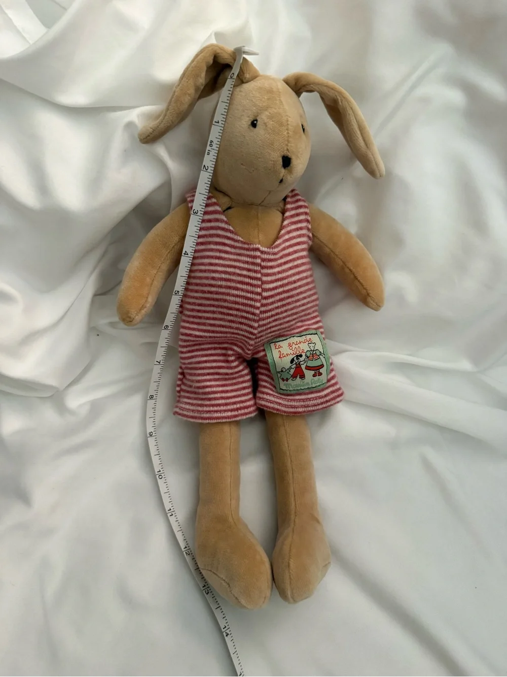 Like New Moulin Roty La Grande Famille Sylvain the Rabbit Plush
